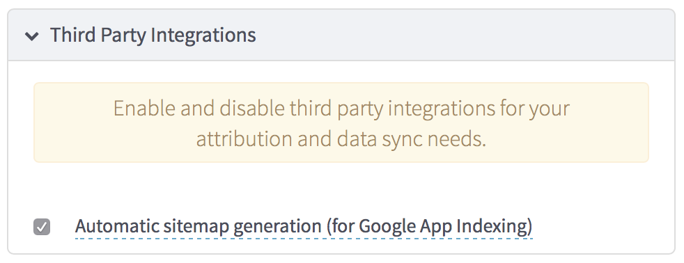 Automatic Google App Indexing Sitemap