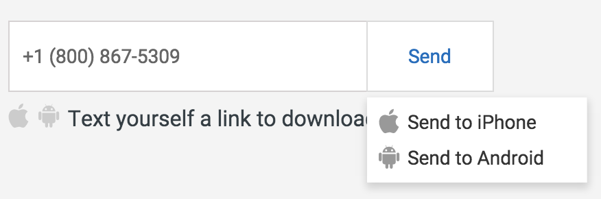 Branch text me the app
