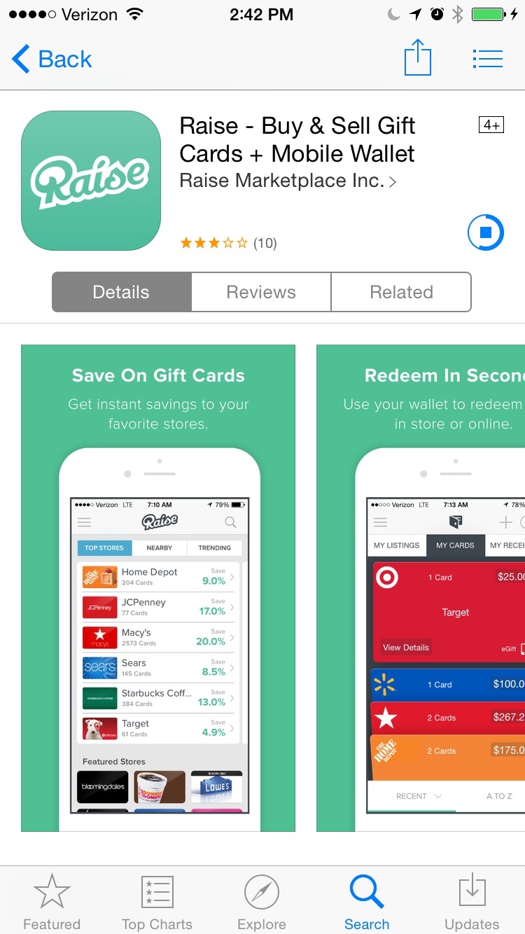 Raise App Store