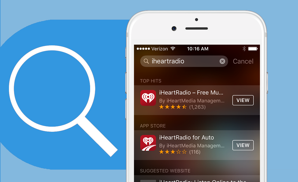 Spotlight for mobile search