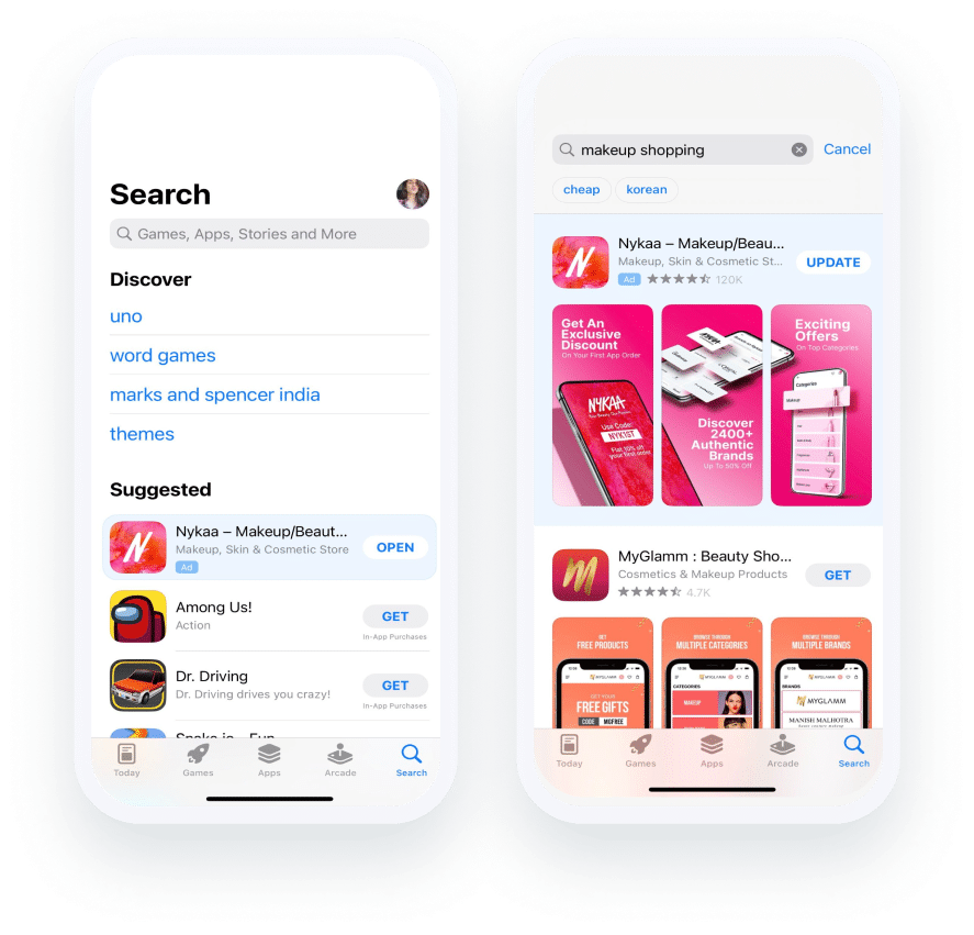 Illustration of the app store on an apple iPhone